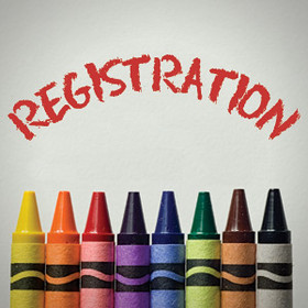 Registration Crayon Colours poster